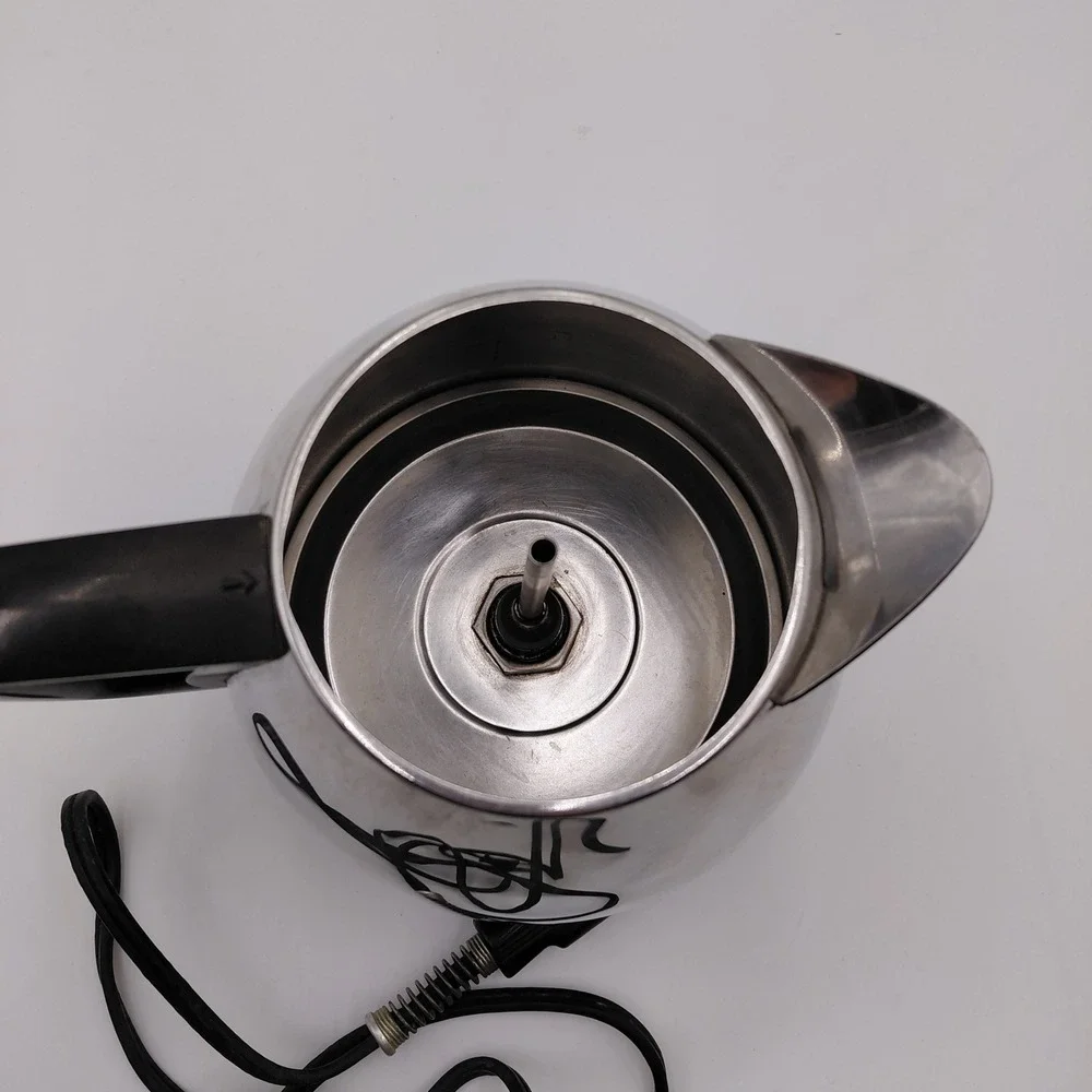 Vintage Jet-O-Mat Model 10 Automatic Coffeemaker Stainless Steel Percolator USA